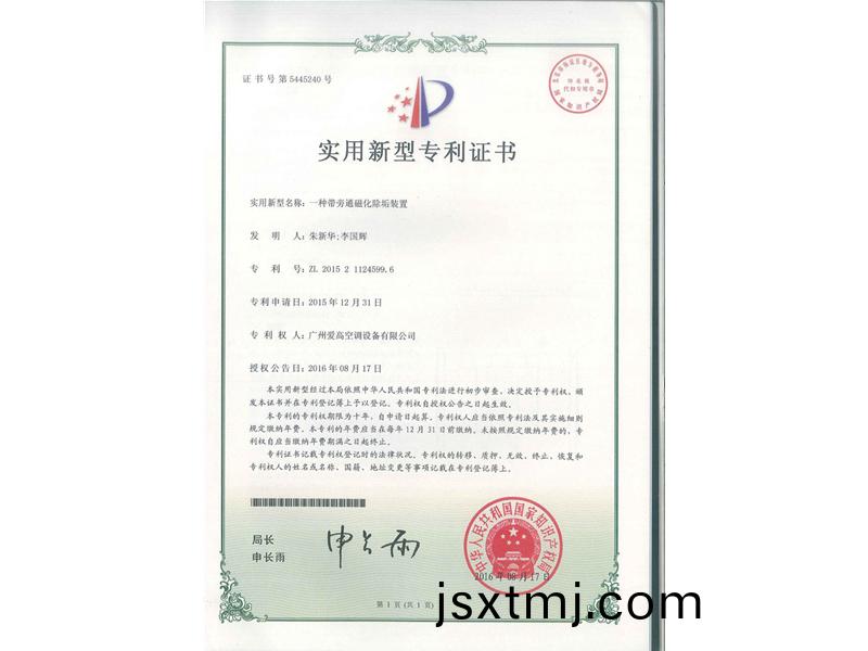 一種帶旁通磁(ci)化(hua)除垢裝寘(zhi)（ZL2015211245996）_00